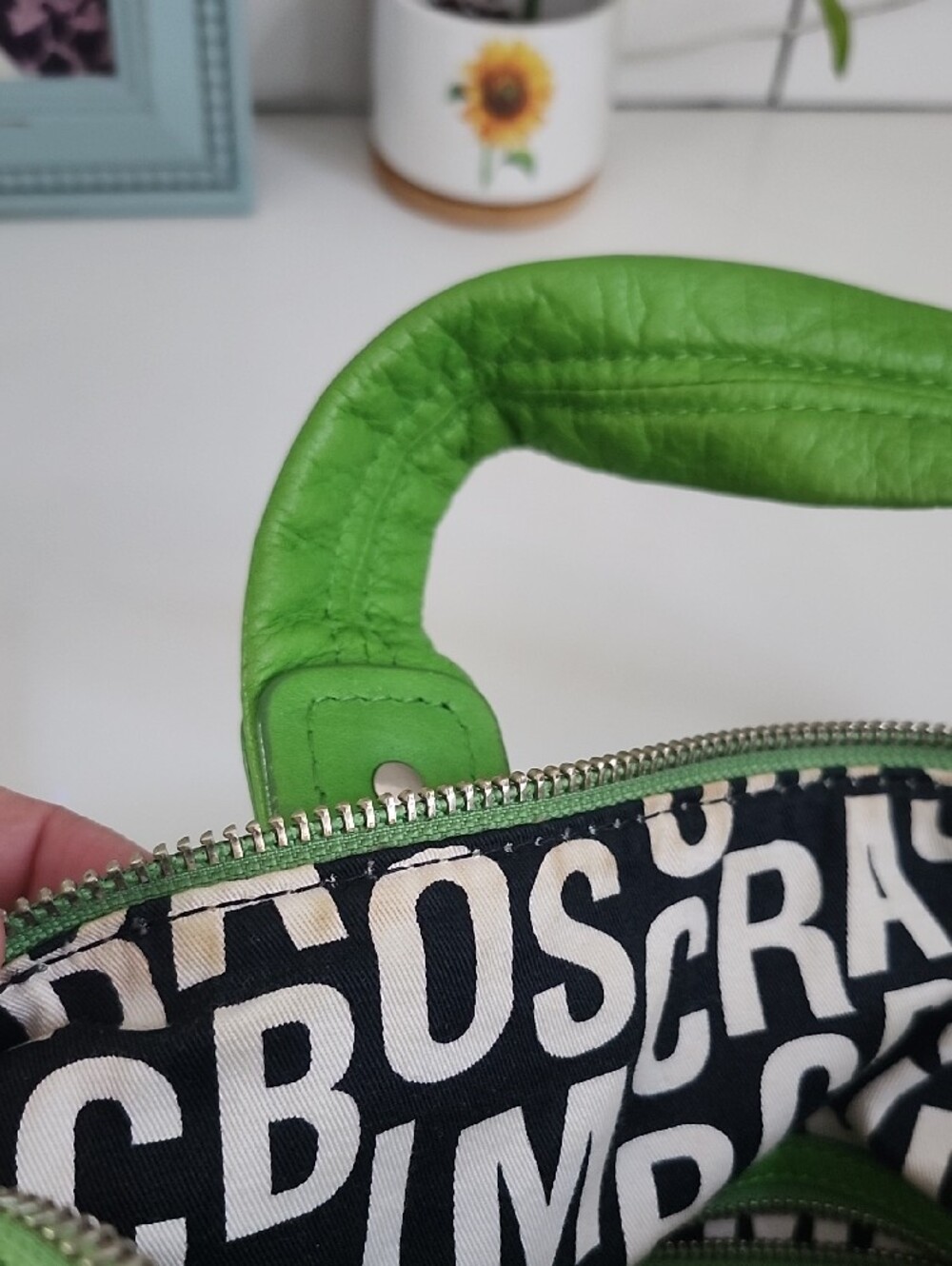 Marc Jacobs Bright Green Leather Satchel - Picture 3 of 8